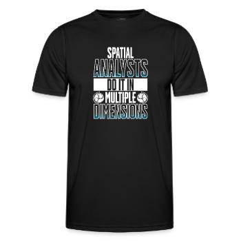 Geografische Informationssysteme Spatial Analysts - Männer Funktions-T-Shirt - Schwarz - Vorne - AI Model Male 178 dark (178cm)