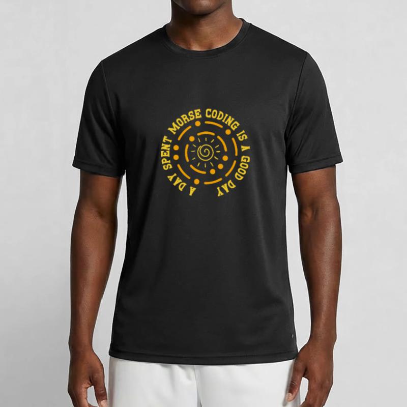 Morsecode Code Morse Une journée passée à coder Morse T-shirt sport Homme