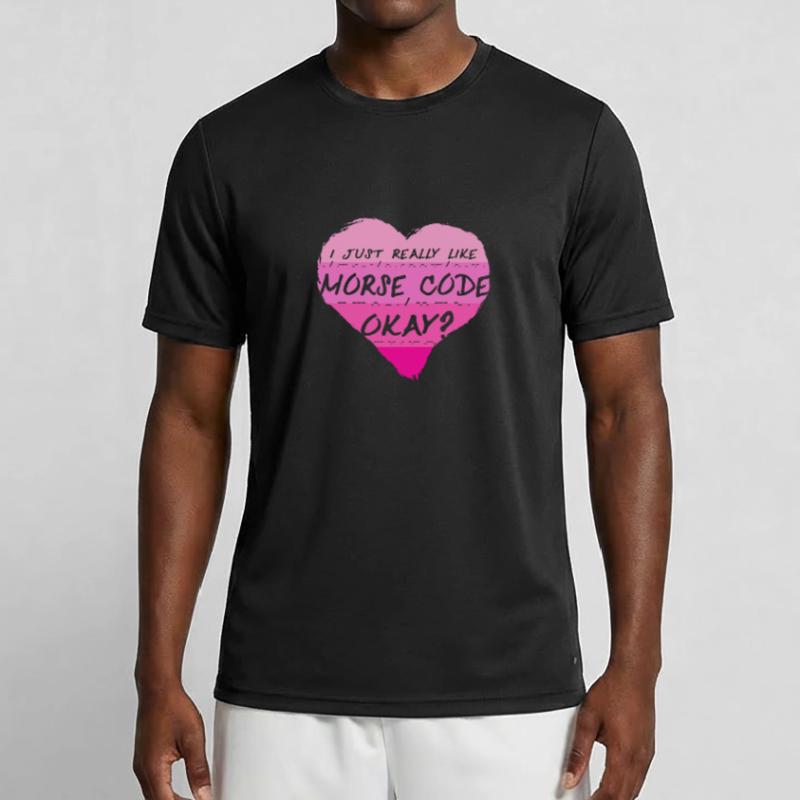 Morsecode I Just Really Like Morse Code Okay? Men's Functional T-Shirt