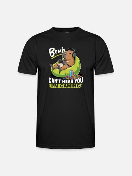 Capybara Gamer Gaming - T-shirt sport Homme - noir
