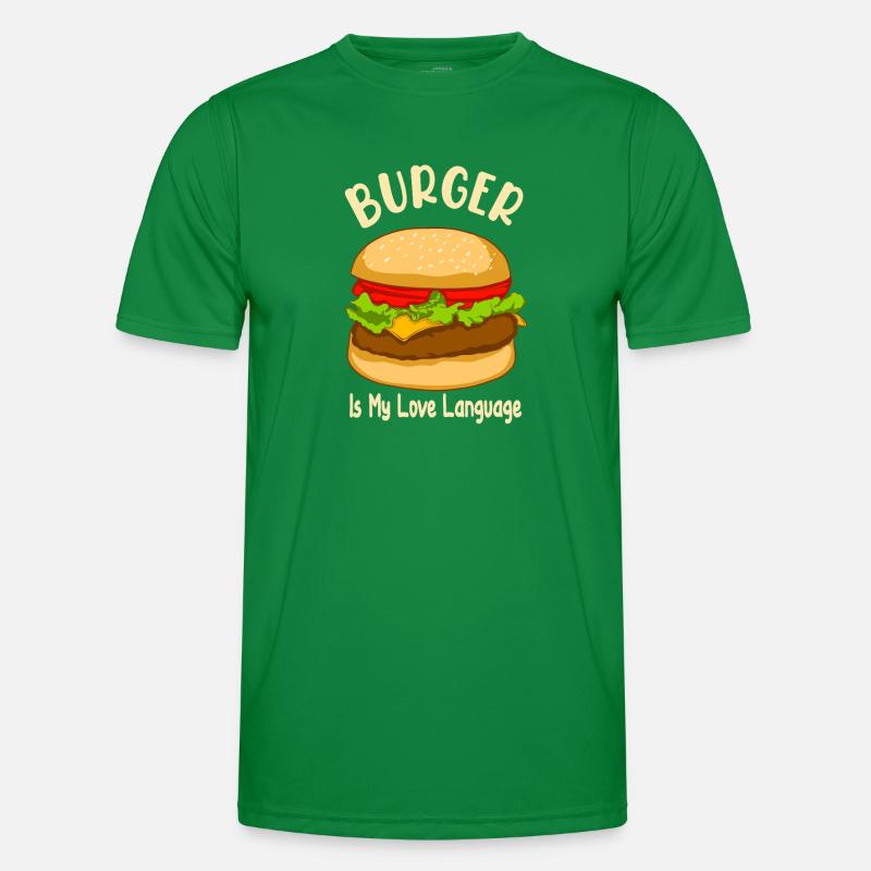 Le burger est mon langage d’amour - Food Design T-shirt sport Homme