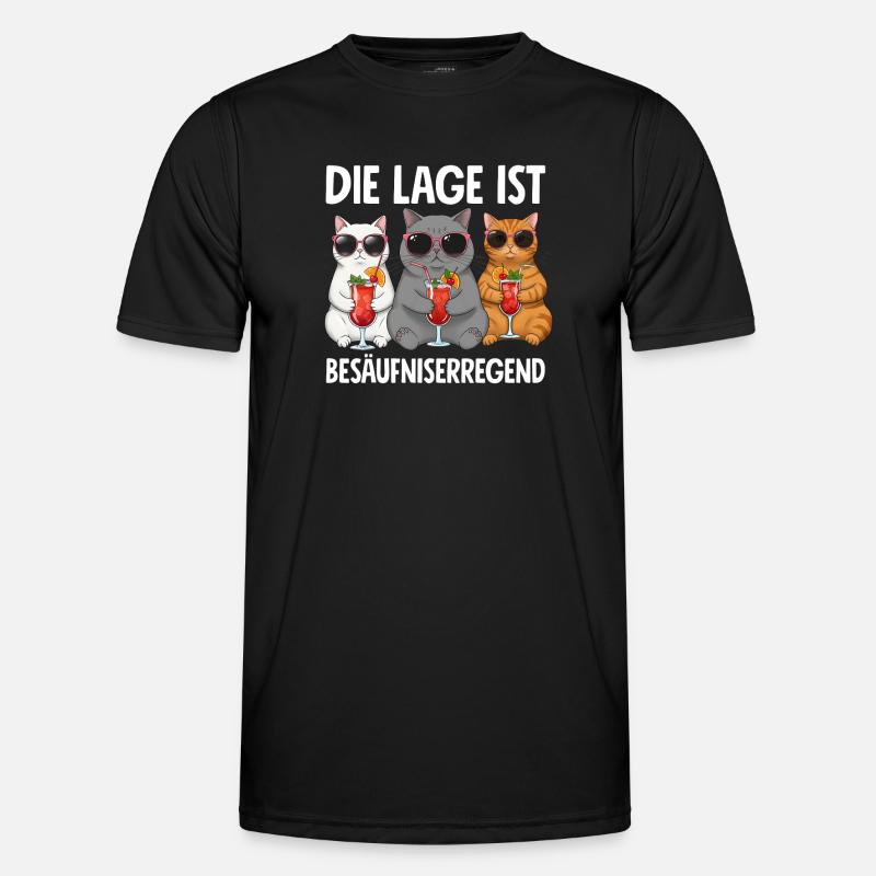 Die Lage Ist Besäufniserregend - Männer Funktions-T-Shirt - Schwarz