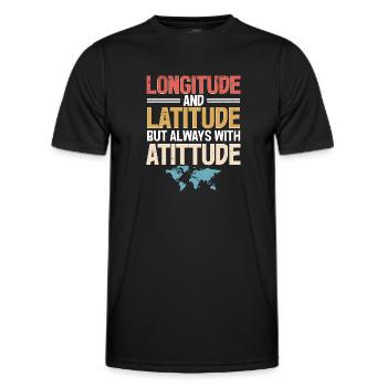 Geografische Informationssysteme - Männer Funktions-T-Shirt - Schwarz - Vorne - AI Model Male 178 dark (178cm)