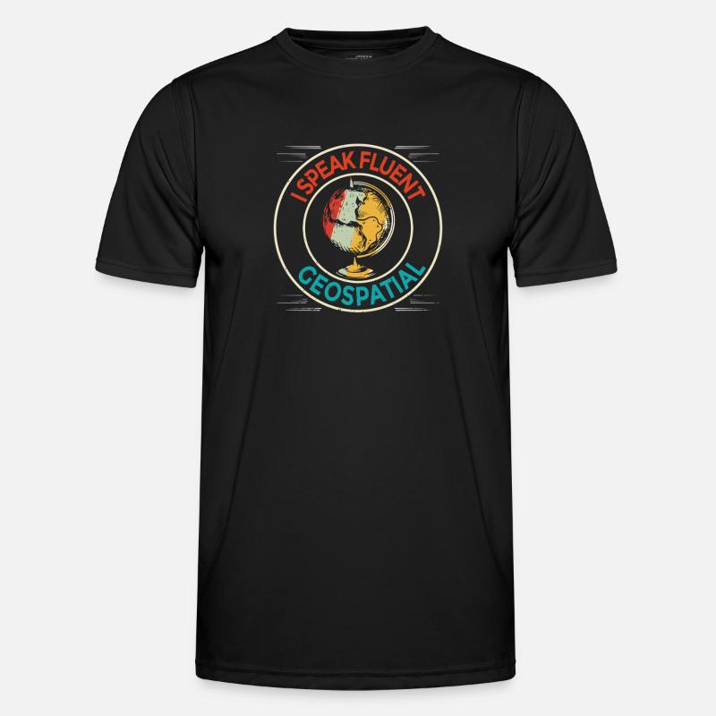 Systèmes d’Information Géographique Géospatial - T-shirt sport Homme - noir