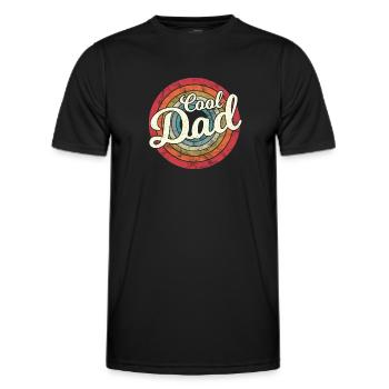 Cool Dad Best Dad Of Son Daughter For Father's Day - Men's Functional T-Shirt - black - Front - AI Model Male 178 dark (178cm)