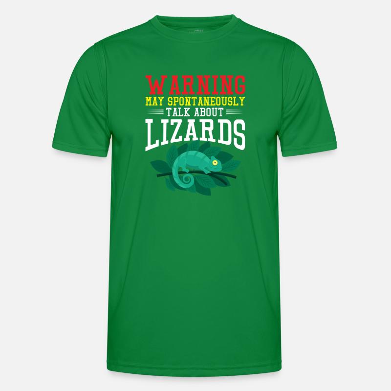 Fun Warning Lizard Talk Design Männer Funktions-T-Shirt