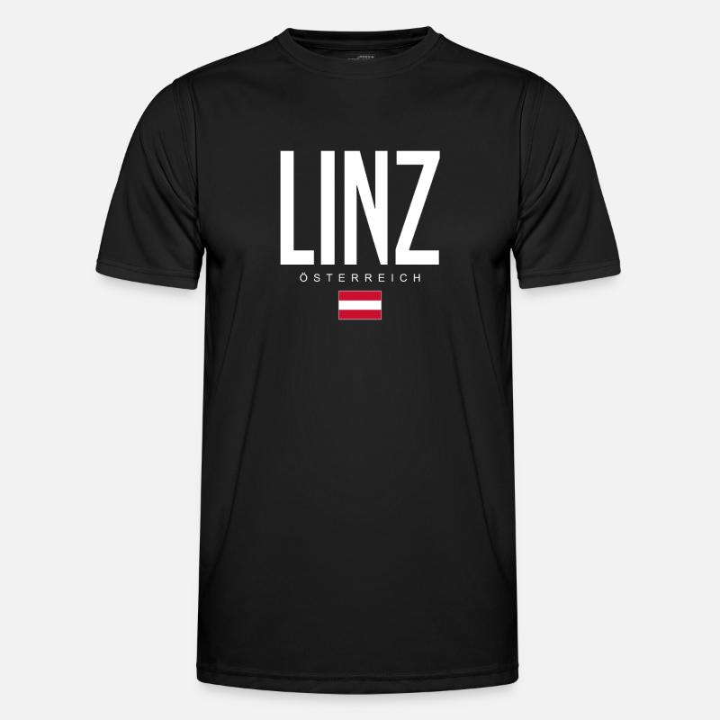 Linz Austria - Men's Functional T-Shirt - black