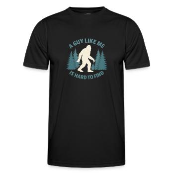 Funny Bigfoot A Guy Like Me Is Hard To Forest Find - Men's Functional T-Shirt - black - Front - AI Model Male 178 dark (178cm)