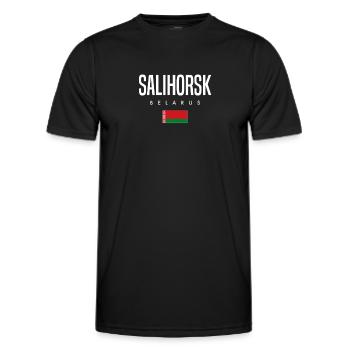 Salihorsk Belarus Weißrussland - Männer Funktions-T-Shirt - Schwarz - Vorne - AI Model Male 178 dark (178cm)
