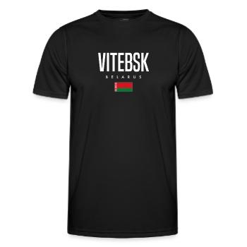 Vitebsk Belarus Weißrussland - Männer Funktions-T-Shirt - Schwarz - Vorne - AI Model Male 178 dark (178cm)