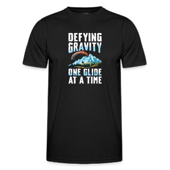 Surmonter la gravité - un vol plané vers - T-shirt sport Homme - noir - Devant - AI Model Male 178 dark (178cm)