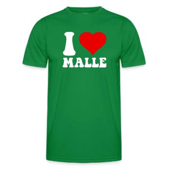 I Love Malle Party Mallorca Urlaub - Männer Funktions-T-Shirt - Kelly Green - Vorne - AI Model Male 178 dark (178cm)