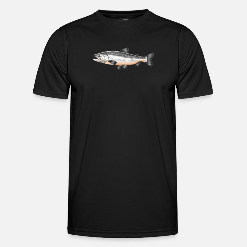 Lachse Lachs Männer Funktions-T-Shirt