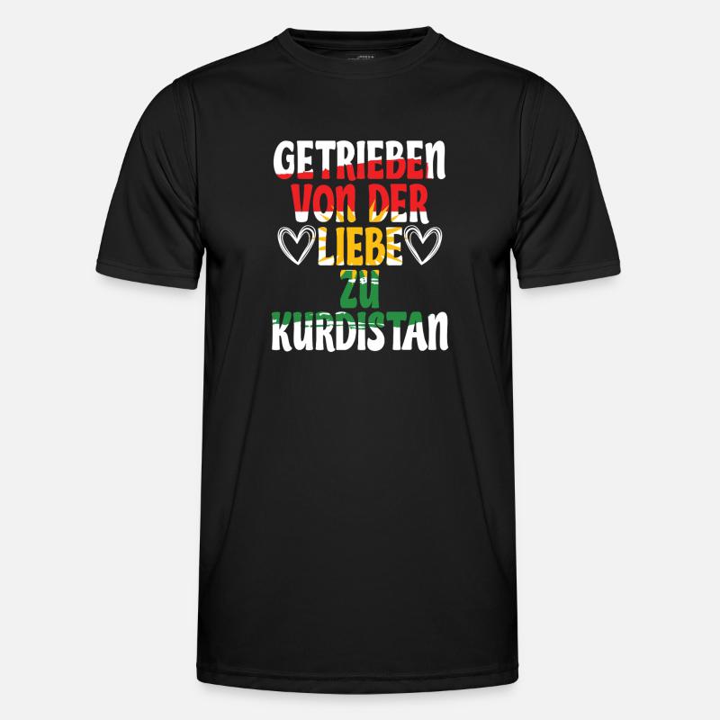Kurdistan Kurde Kurden - Männer Funktions-T-Shirt - Schwarz