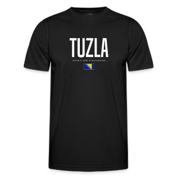 Tuzla Bosnien und Herzegowina - Männer Funktions-T-Shirt - Schwarz - Vorne - AI Model Male 178 dark (178cm)
