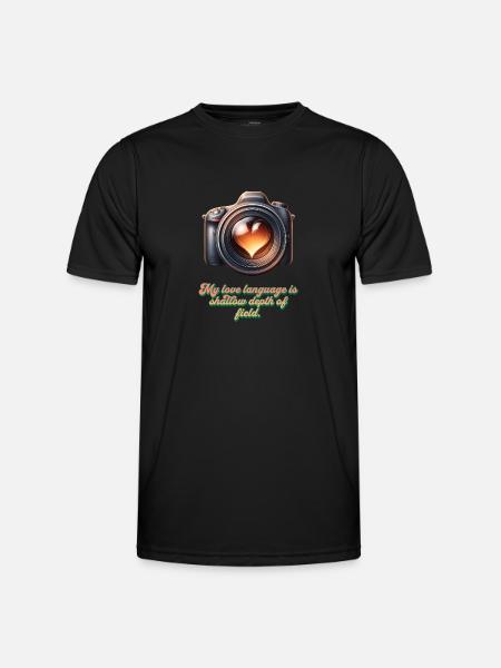 Declaration of love in blur - Men's Functional T-Shirt - black