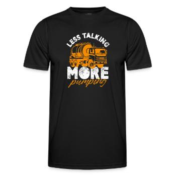 n’ayez crainte, la technologie de la fosse septique est là Design - T-shirt sport Homme - noir - Devant - AI Model Male 178 dark (178cm)