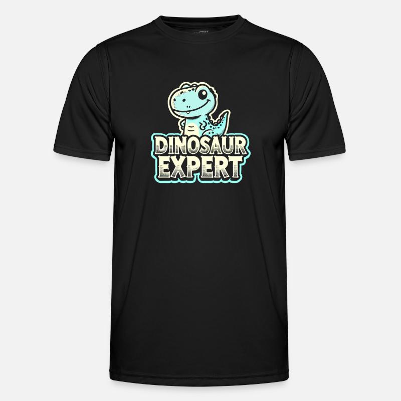 Dinosaurier-Experte - Männer Funktions-T-Shirt - Schwarz