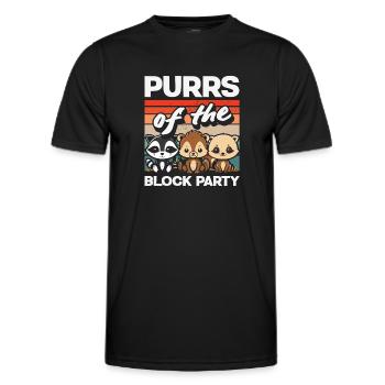 Unterstützen Sie Lokale Straßenkatzen - Männer Funktions-T-Shirt - Schwarz - Vorne - AI Model Male 178 dark (178cm)