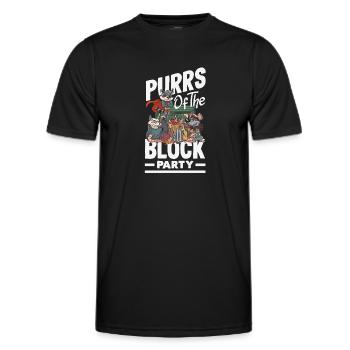 Unterstützen Sie Lokale Straßenkatzen - Männer Funktions-T-Shirt - Schwarz - Vorne - AI Model Male 178 dark (178cm)