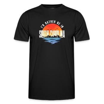 I'd Rather Be In South Carolina - Men's Functional T-Shirt - black - Front - AI Model Male 178 dark (178cm)