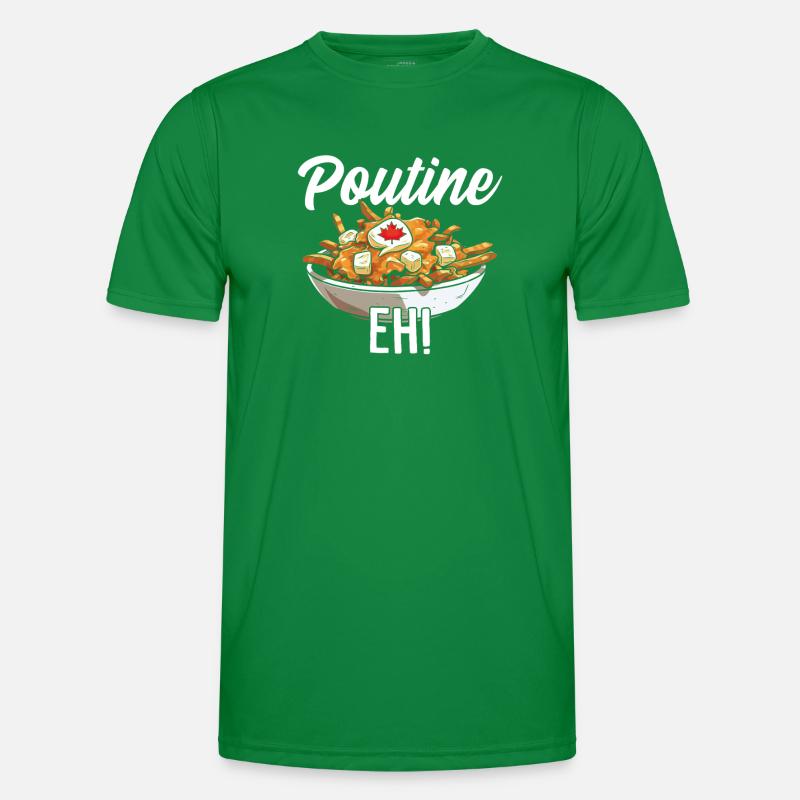 Poutine Eh Funny Fries Fromage en grains Sauce Poutine T-shirt sport Homme