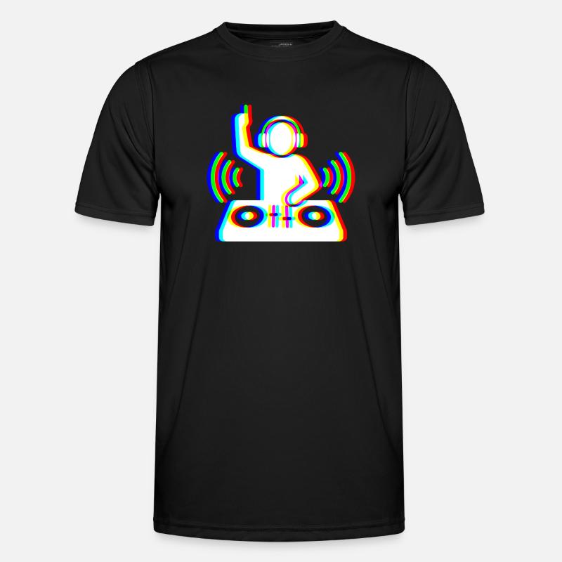 Glitch DJ – Beat Creator - Männer Funktions-T-Shirt - Schwarz