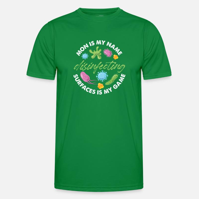 Maman c’est mon nom, désinfecter les surfaces, c’est mon jeu T-shirt sport Homme