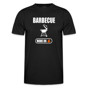 barbecue bbq mode on drôle - T-shirt sport Homme - noir - Devant - AI Model Male 178 dark (178cm)