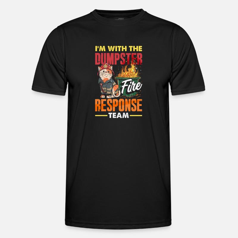 Müllcontainer Fire Response Team Leader - Männer Funktions-T-Shirt - Schwarz