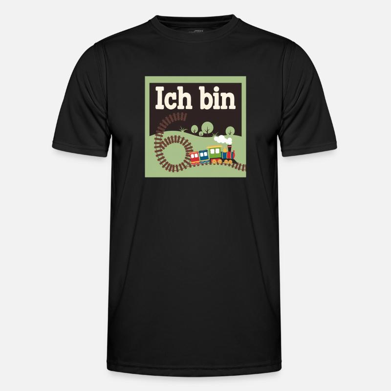 Ich bin 6 Zug Eisenbahn 6. Geburtstag Männer Funktions-T-Shirt