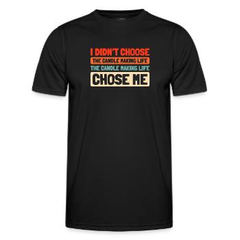 Kerzen Herstellung - Männer Funktions-T-Shirt - Schwarz - Vorne - AI Model Male 178 dark (178cm)