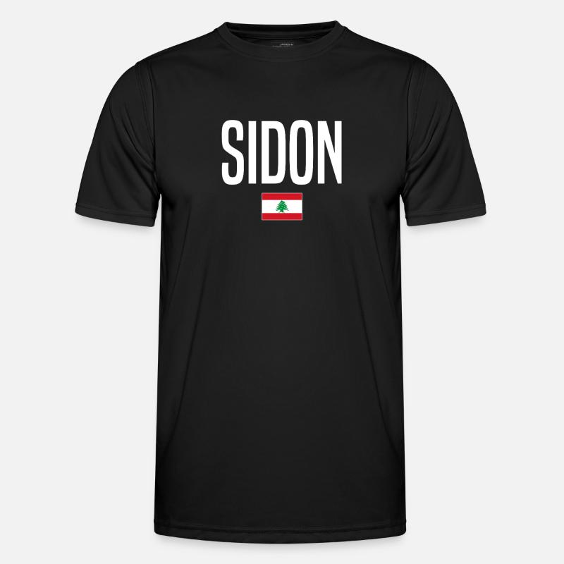Sidon Libanon - Männer Funktions-T-Shirt - Schwarz