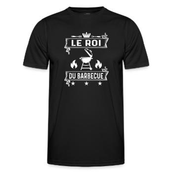 le roi du barbecue bbq barbecue humour - T-shirt sport Homme - noir - Devant - AI Model Male 178 dark (178cm)
