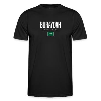 Buraydah, Saudi Arabia - Men's Functional T-Shirt - black - Front - AI Model Male 178 dark (178cm)