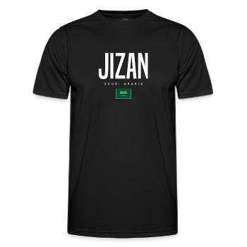 Jizan, Saudi Arabia - Men's Functional T-Shirt - black - Front - AI Model Male 178 dark (178cm)
