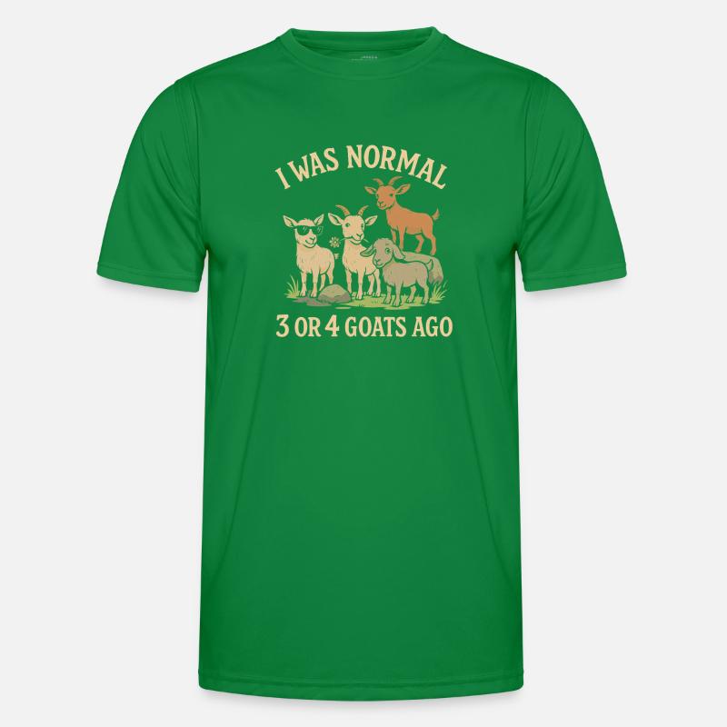 Vor 3 oder 4 Ziegen war ich normal Männer Funktions-T-Shirt