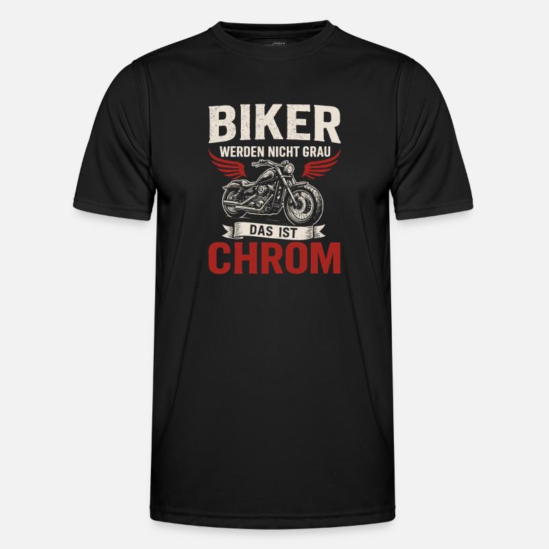 Biker Saying – That's Chrome - Men's Functional T-Shirt - black