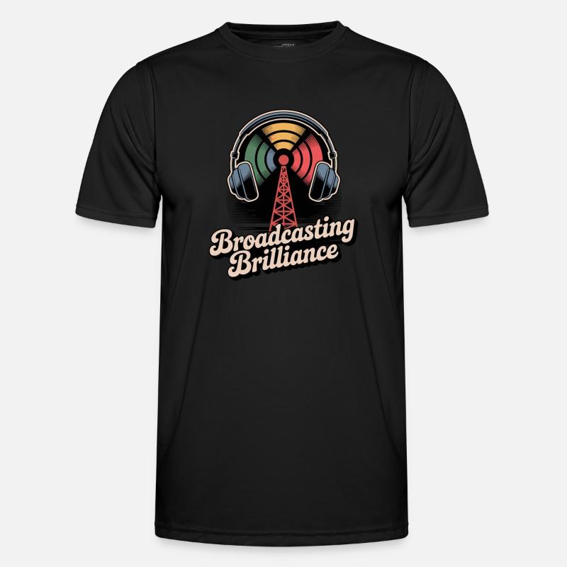 Broadcasting Brilliance Retro Design Men's Functional T-Shirt