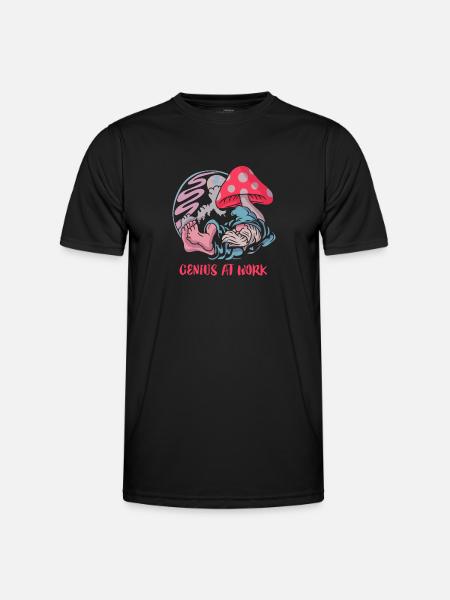 Creative genius: Relaxation under the mushroom - Men's Functional T-Shirt - black