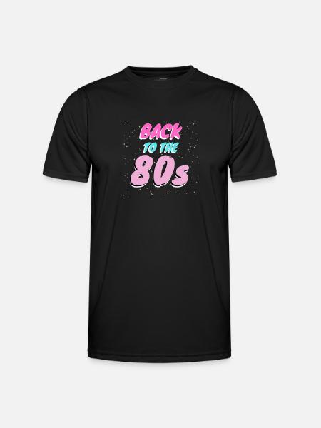 Experience retro feeling back to the 80s - Men's Functional T-Shirt - black