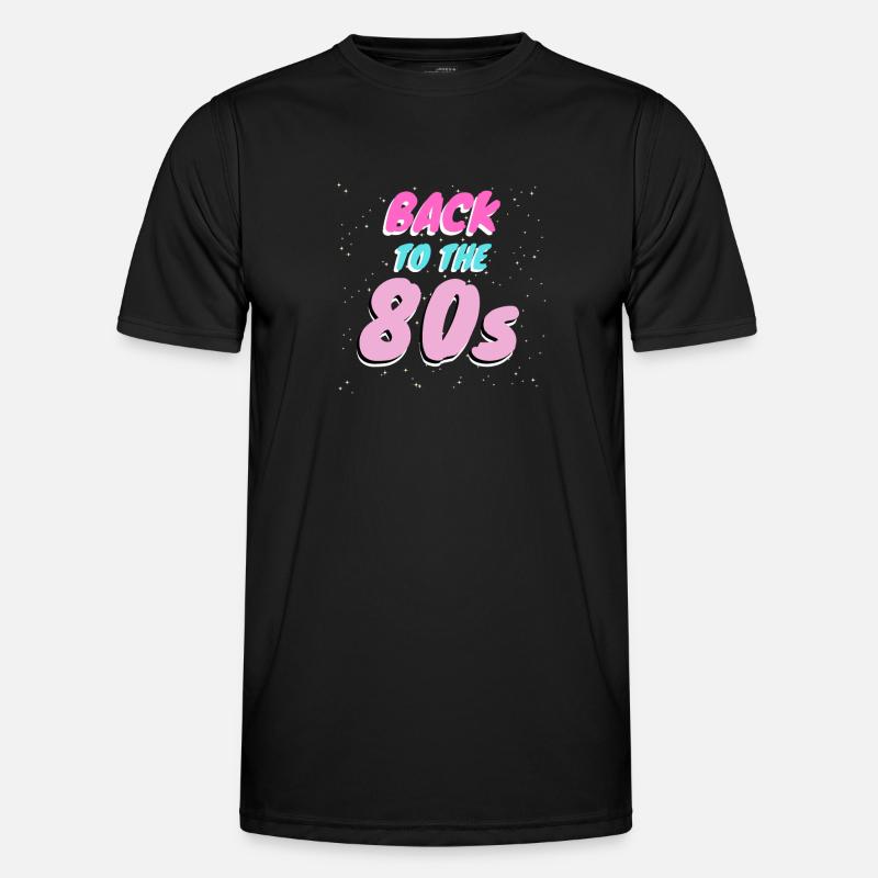 Experience retro feeling back to the 80s - Men's Functional T-Shirt - black