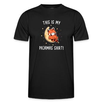 Red Panda Sleeping Sleepyhead Lazy - Men's Functional T-Shirt - black - Front - AI Model Male 178 dark (178cm)