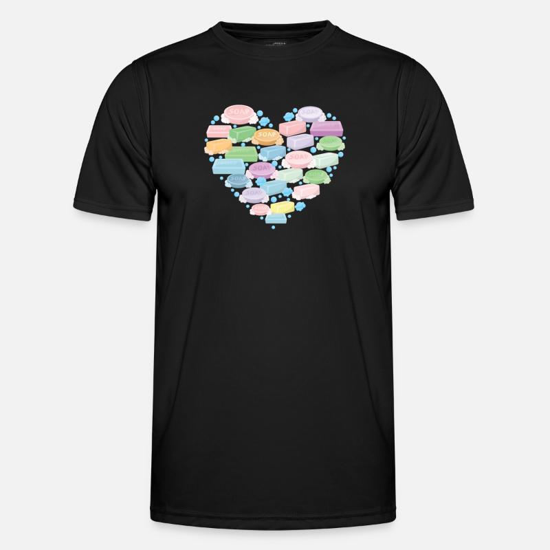Soap Making Crafting Heart Männer Funktions-T-Shirt