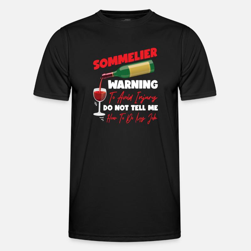Dégustation de vin de sommelier T-shirt sport Homme