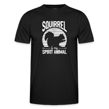 L’écureuil est mon , écureuil, - T-shirt sport Homme - noir - Devant - AI Model Male 178 dark (178cm)