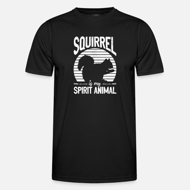 Squirrel is my spirit, squirrel, - Men's Functional T-Shirt - black