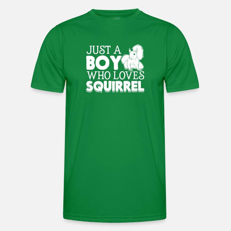 Nur ein Junge, der Eichhörnchenliebhaber liebt Männer Funktions-T-Shirt