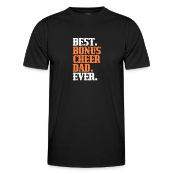 Stepfather Father Stepdad Papa Father's Day Gift - Men's Functional T-Shirt - black - Front - AI Model Male 178 dark (178cm)
