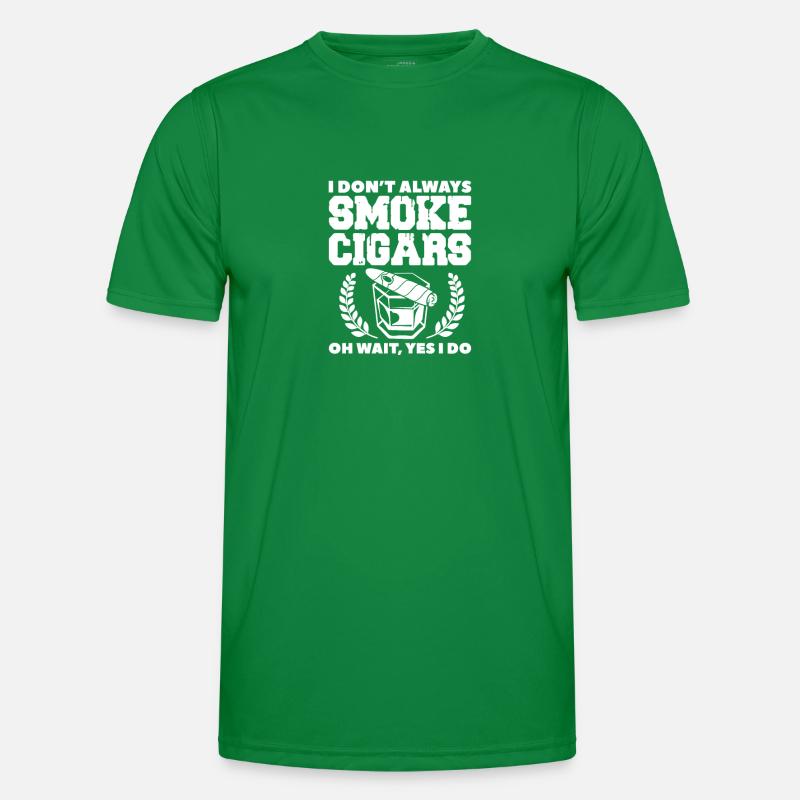 Cigar Whiskey Smoking Smoking Cigar Gift Men's Functional T-Shirt